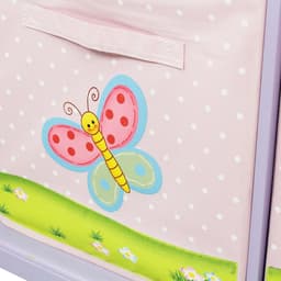 image-Fantasy Fields Magic Garden Kids Wooden Storage Canvas Drawers Toy Box TD-0132A