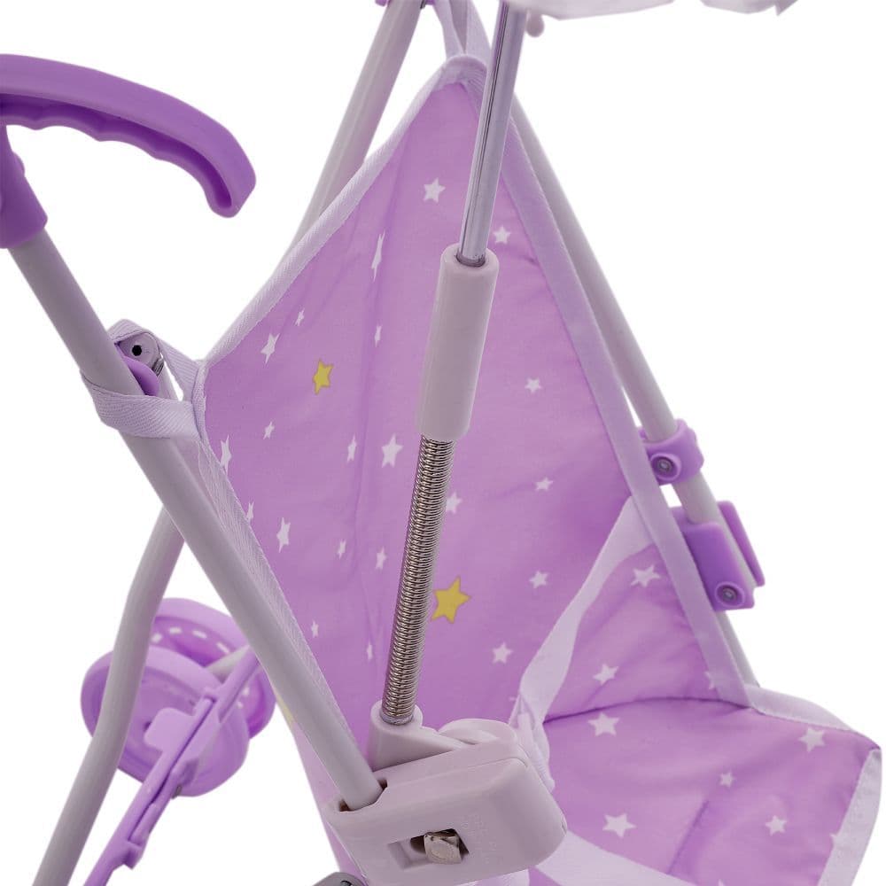 image-Olivia's Little World Baby Doll Stroller Pushchair & Parasol Purple OL-00005