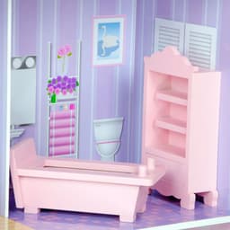 image-Olivia's Little World Dolls House Wooden Doll House & 13 Accessories KYD-10922A