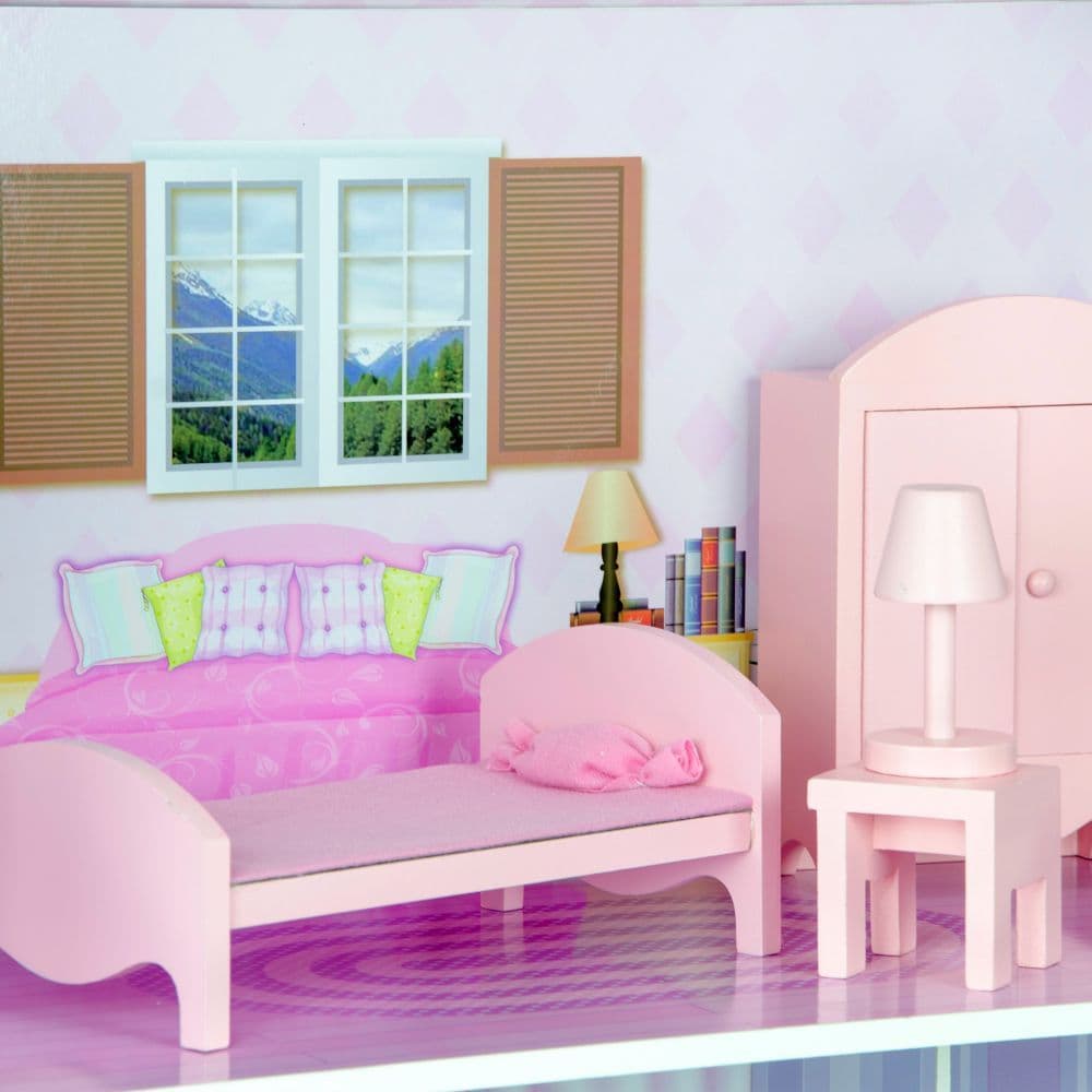 image-Olivia's Little World Dolls House Wooden Doll House & 13 Accessories KYD-10922A