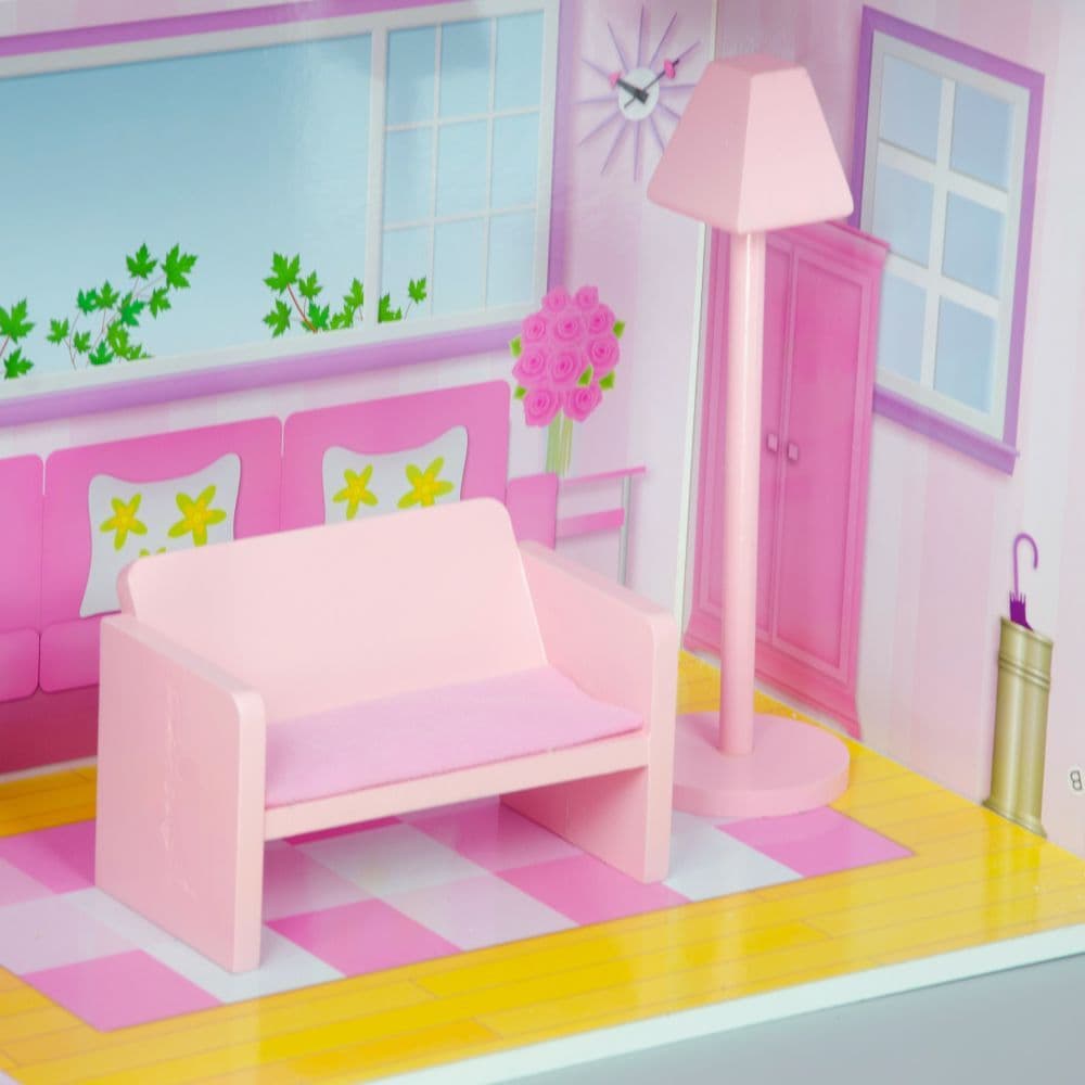 image-Olivia's Little World Dolls House Wooden Doll House & 13 Accessories KYD-10922A