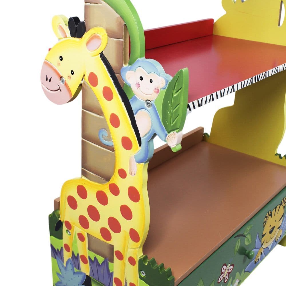 image-Fantasy Fields Large Kids Bookshelf Bookcase Toy Organiser With Drawer W-8268A