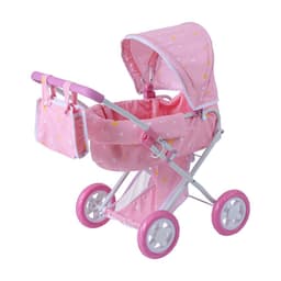 image-Olivia's Little World Twinkle Stars Deluxe Baby Doll Stroller Pram Pink OL-00011
