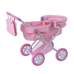 image-Olivia's Little World Twinkle Stars Deluxe Baby Doll Stroller Pram Pink OL-00011