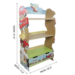 image-Fantasy Fields Childrens Transportation Kids Wooden Bookcase Book Shelf W-10040A