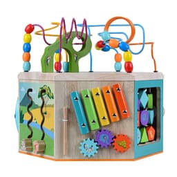 image-Preschool 7 in 1 Large Educational Wooden Activity Cube PS-T0005