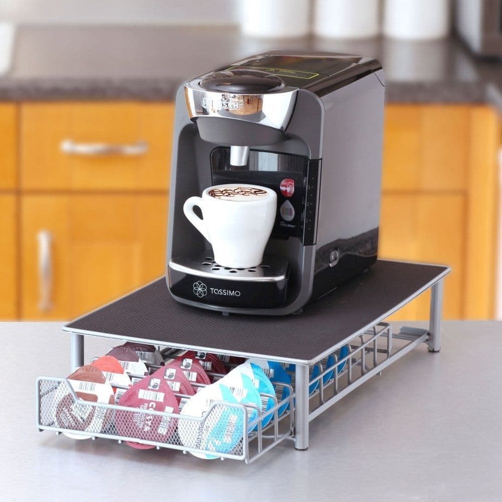 image-60 Pod Tassimo Coffee Capsule Storage Stand and Drawer