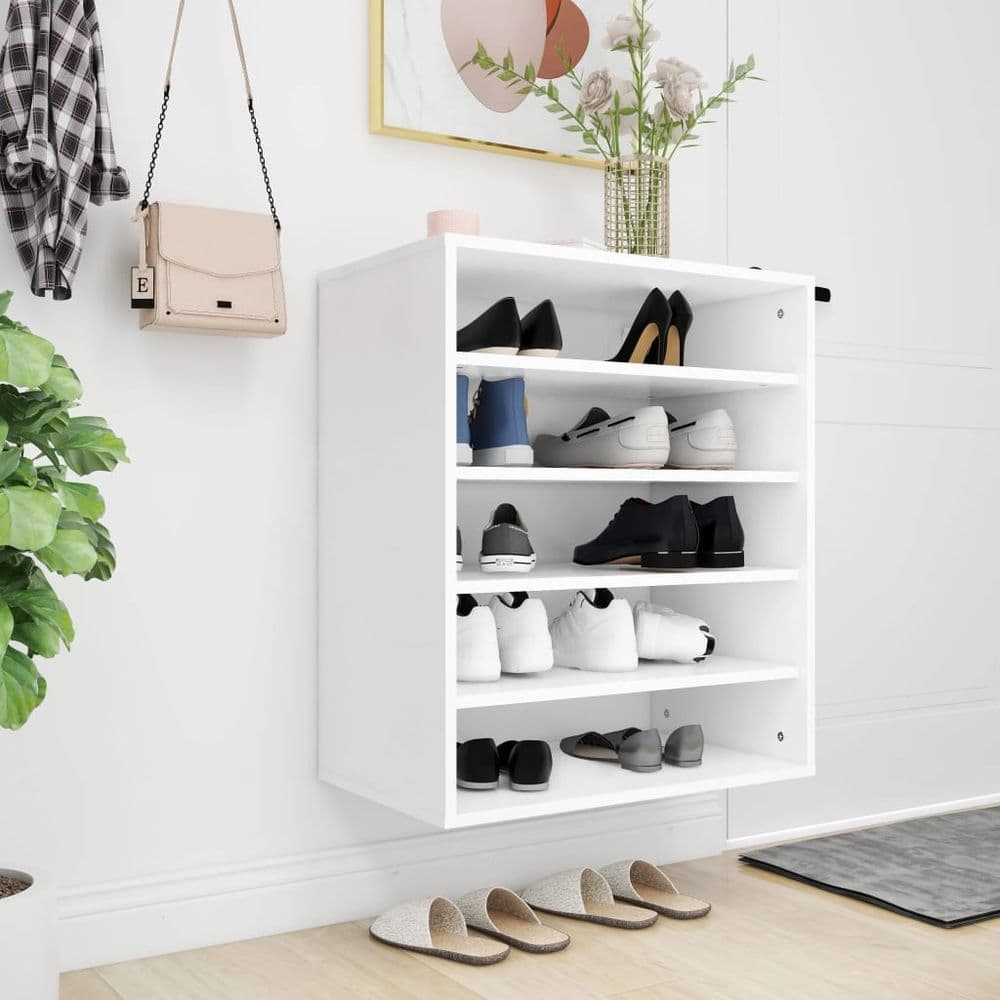 image-vidaXL Shoe Cabinet Smoked Oak 60x35x70 cm Engineered Wood