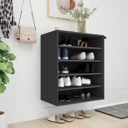 image-vidaXL Shoe Cabinet Smoked Oak 60x35x70 cm Engineered Wood