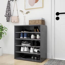 image-vidaXL Shoe Cabinet Smoked Oak 60x35x70 cm Engineered Wood