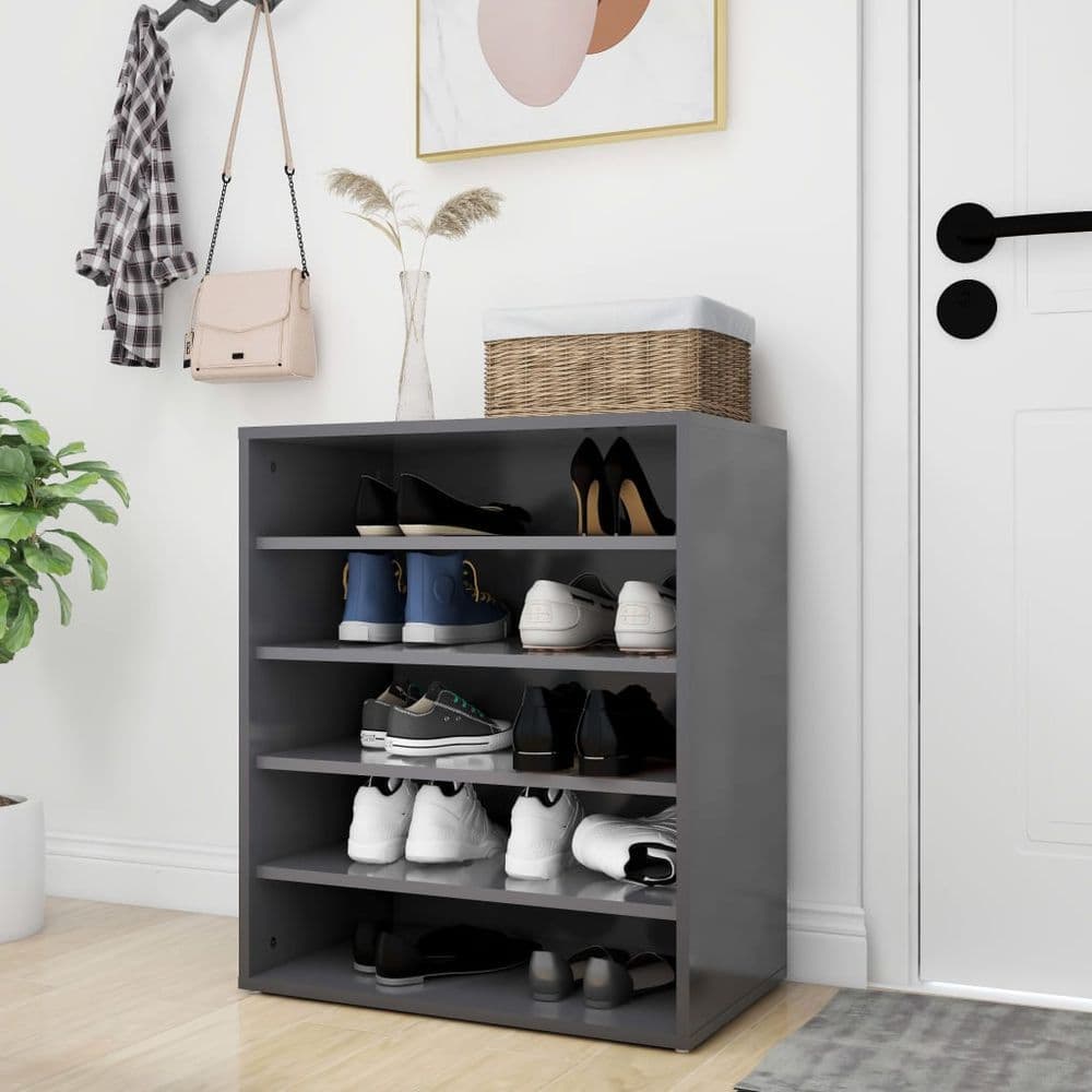 image-vidaXL Shoe Cabinet Smoked Oak 60x35x70 cm Engineered Wood