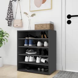 image-vidaXL Shoe Cabinet Smoked Oak 60x35x70 cm Engineered Wood