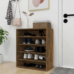 image-vidaXL Shoe Cabinet Smoked Oak 60x35x70 cm Engineered Wood