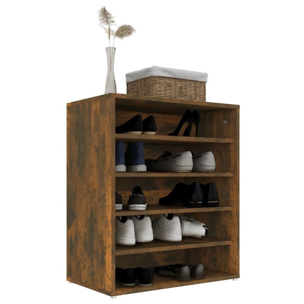 image-vidaXL Shoe Cabinet Smoked Oak 60x35x70 cm Engineered Wood
