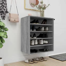 image-vidaXL Shoe Cabinet Smoked Oak 60x35x70 cm Engineered Wood