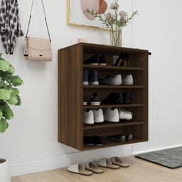 image-vidaXL Shoe Cabinet Smoked Oak 60x35x70 cm Engineered Wood