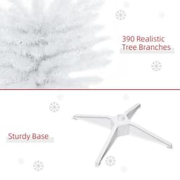 image-1.8m 6ft Artificial Pine Pencil Slim Christmas Tree with 390 Branch Tips White