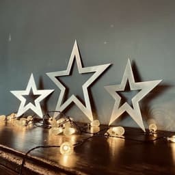 image-3 X Steel Stars Christmas Decorations Vintage Style Decor Metal