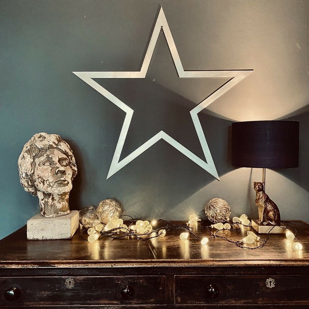 image-Large Steel Star / Christmas Decorations / Vintage Style Decor