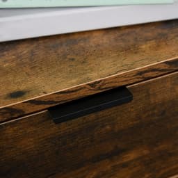 image-Industrial 3-Drawer Storage Chest Metal Frame Freestanding Unit Brown