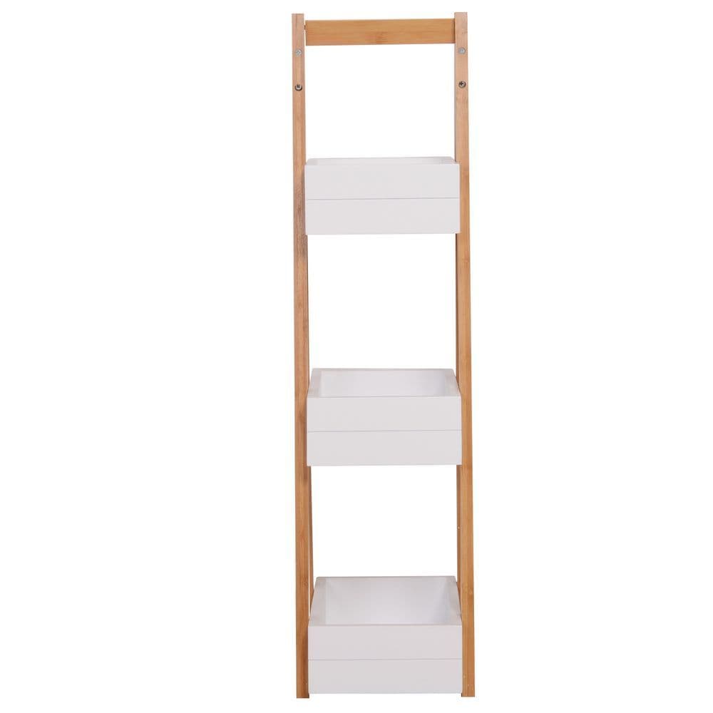 image-Bathroom A-Shape Rack, 3-Tier-Bamboo