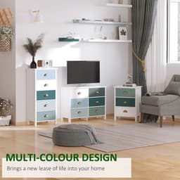 image-Chest of Drawers, 5-Drawer Dresser with Metal Handle