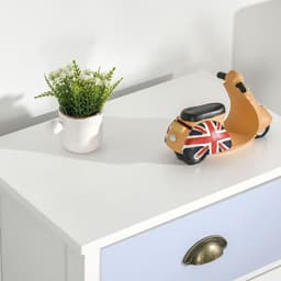 image-Chest of Drawers, 5-Drawer Dresser with Metal Handle