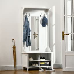 image-Mirror Cabinet, 80Lx40Wx170H cm-White