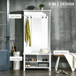 image-Mirror Cabinet, 80Lx40Wx170H cm-White