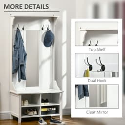 image-Mirror Cabinet, 80Lx40Wx170H cm-White
