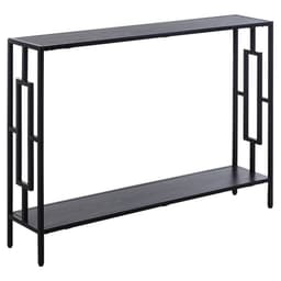 image-Console Table 2 Shelves MDF Steel Frame in Art Deco Square Style 76x106cm