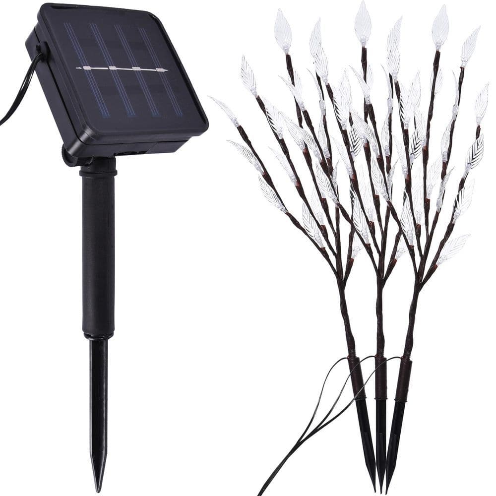 image-3Pk 60 LED Solar Branch Lights BRIGHT WHITE | DGI-1944A | AS-82384 | TWL-1582