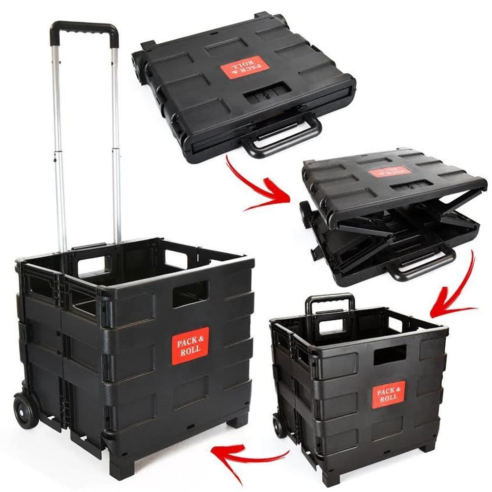 image-35KG Folding Shopping Trolley BLACK | DGI-2933A | AS-41497 | DGI-4753