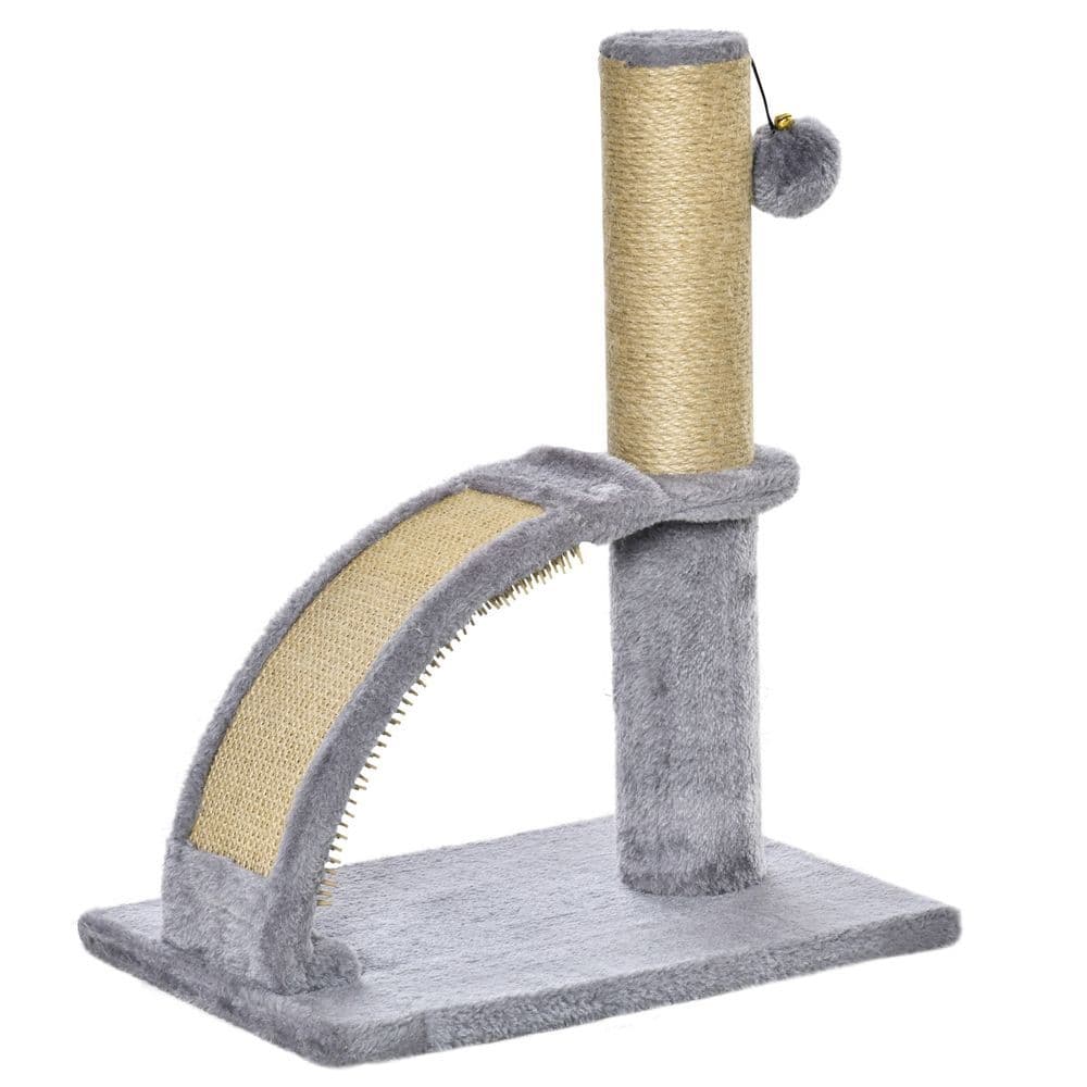 image-Cat Tree Climbing Activity Center with Scratching Massage Board Hanging Ball