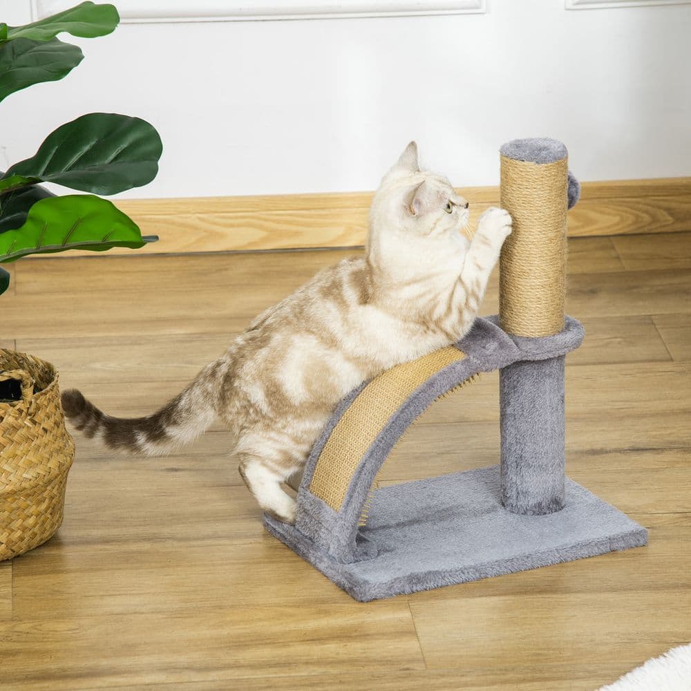 image-Cat Tree Climbing Activity Center with Scratching Massage Board Hanging Ball