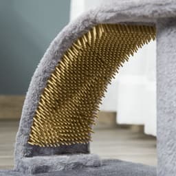image-Cat Tree Climbing Activity Center with Scratching Massage Board Hanging Ball