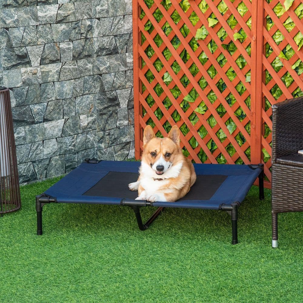 image-Pet Bed Raised Cot Dog Cat Elevated Puppy Hammock Camping Portable Waterproof