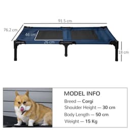 image-Pet Bed Raised Cot Dog Cat Elevated Puppy Hammock Camping Portable Waterproof