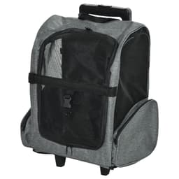 image-Pet Travel Backpack Bag Cat Dog Carrier w/ Trolley and Telescopic Wheel Grey