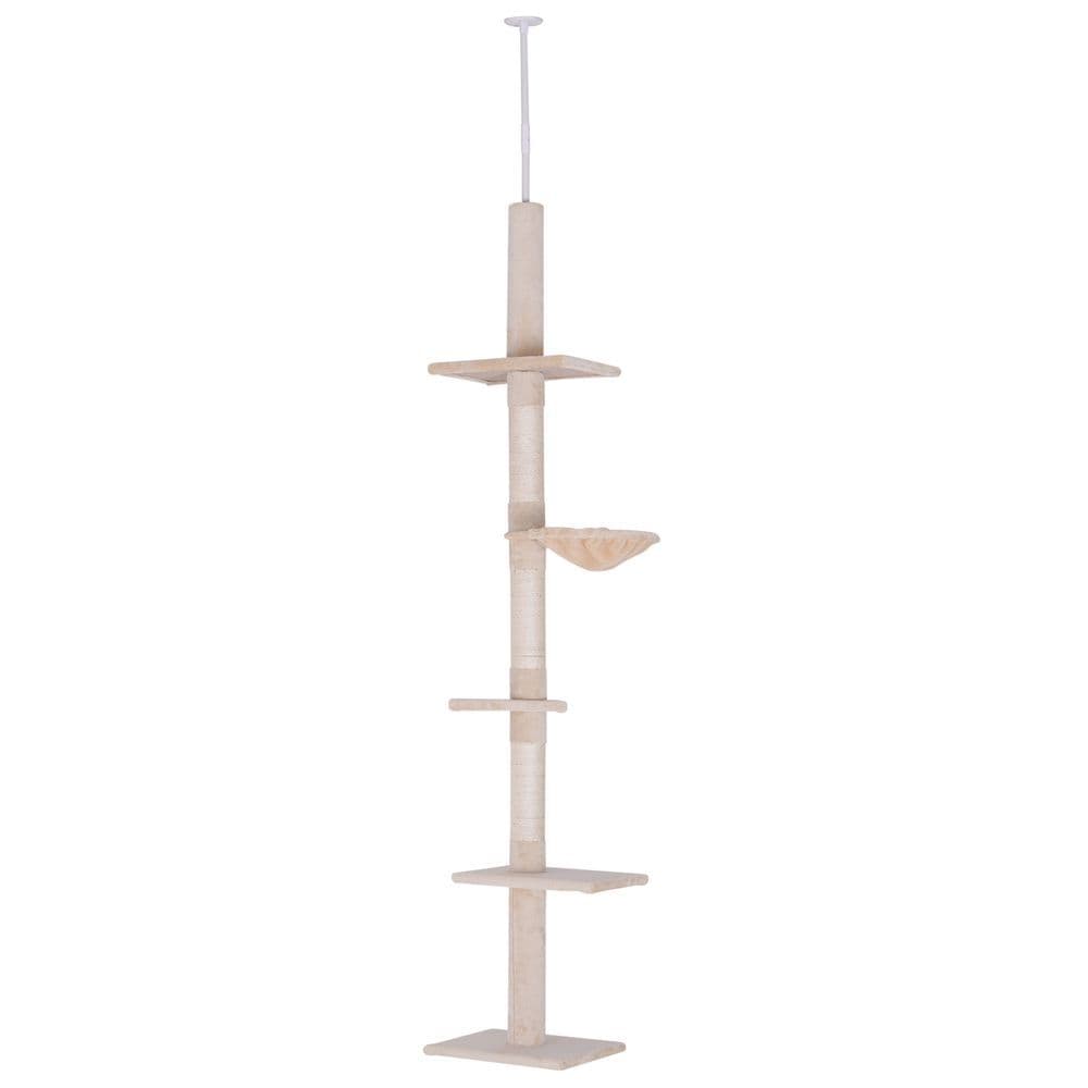 image-Cat Tree Scratching Post Kitty Tower Activity Center 5-Tier Floor to Ceiling
