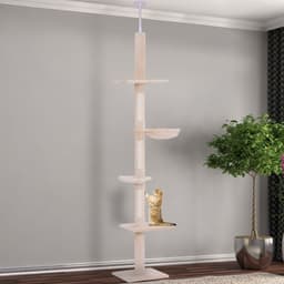 image-Cat Tree Scratching Post Kitty Tower Activity Center 5-Tier Floor to Ceiling