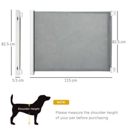 image-Retractable Safety Gate Folding Pet Barrier, for Doorways, Staircases, Hallways
