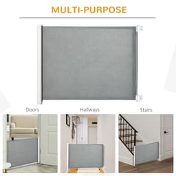 image-Retractable Safety Gate Folding Pet Barrier, for Doorways, Staircases, Hallways