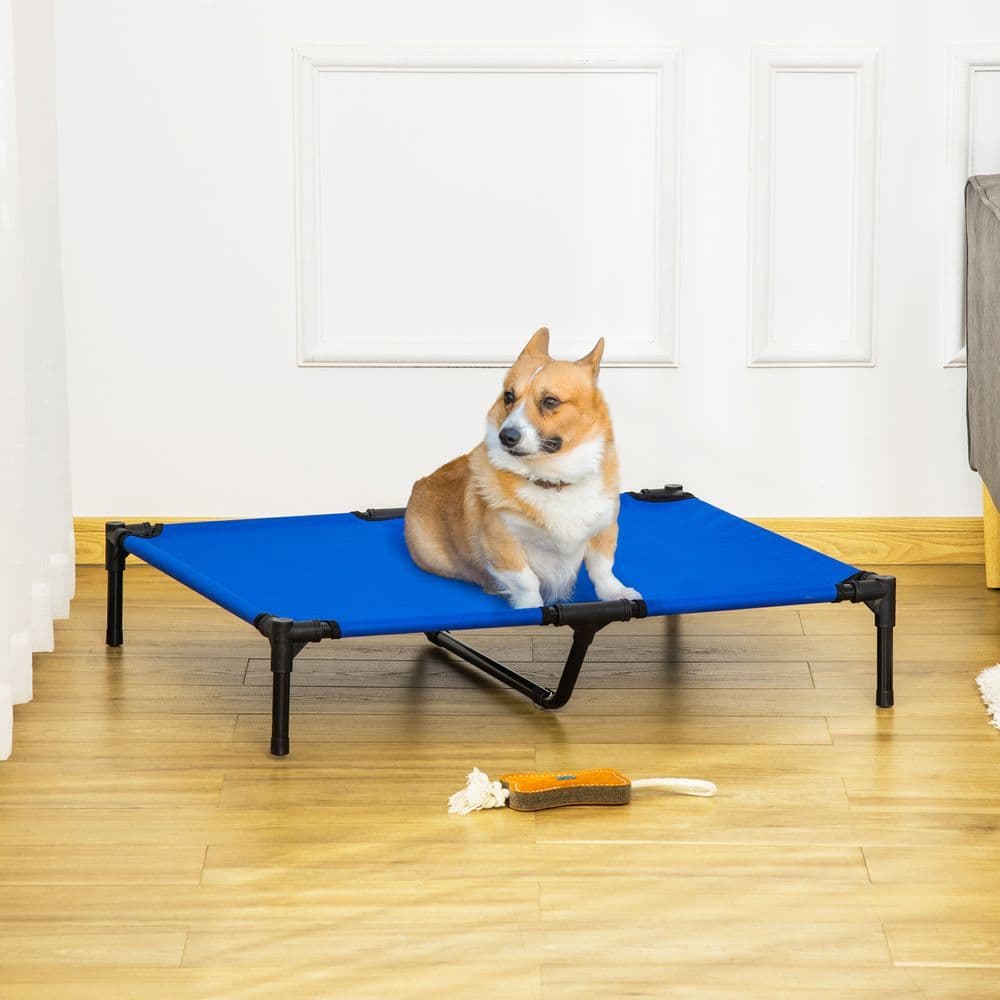 image-Elevated Pet Bed Cool Cot Dog Cat Portable Folding Home Camping Hammock Foldable
