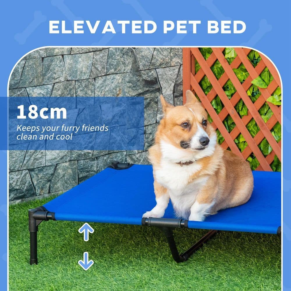 image-Elevated Pet Bed Cool Cot Dog Cat Portable Folding Home Camping Hammock Foldable