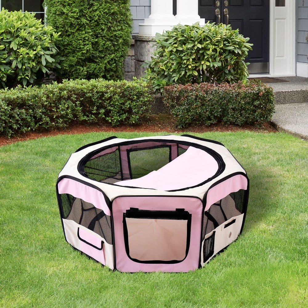image-Fabric Pet Puppy Dog Cat Rabbit Pig Guinea Playpen Play Pen Run S M L 3 Colour