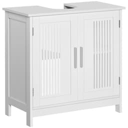 image-Modern Under Sink Cabinet with 2 Doors, Bathroom Vanity Unit, White