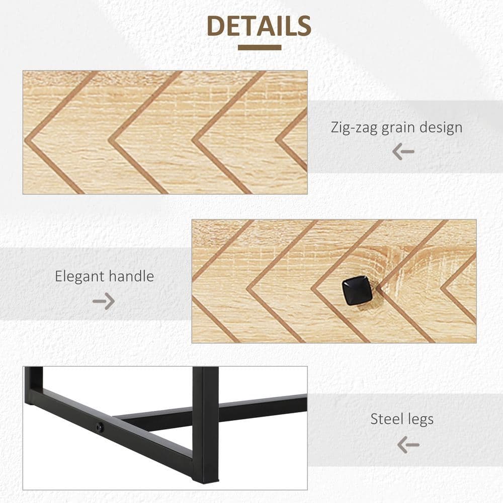 image-6 Drawers Storage Unit Hallway Bedroom Living Room Cabinet Zig Zag Design