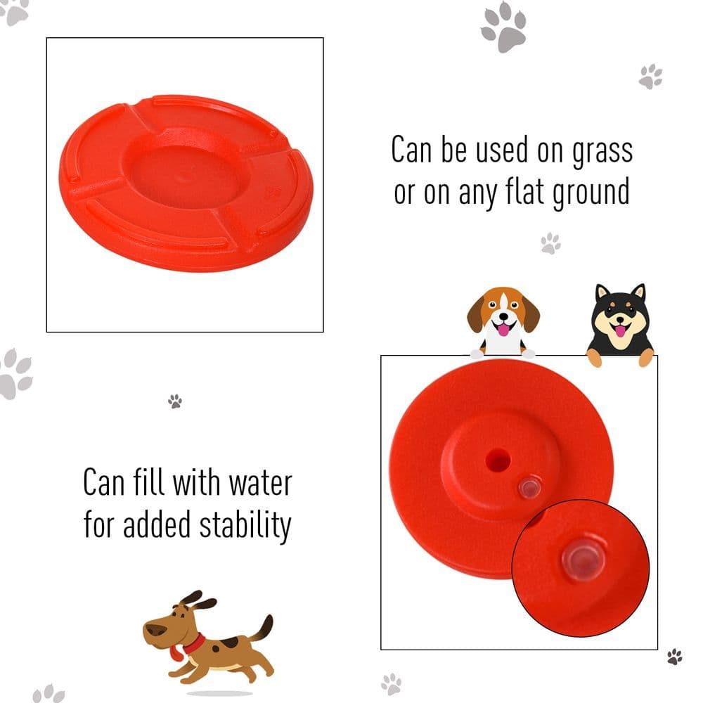 image-Portable Pet Agility Training Obstacle Set for Jumping Pole,Ring,Turnstile poles