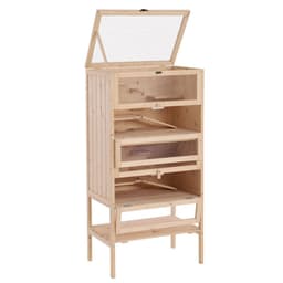 image-Wooden Hamster Cage Small Animals Pet Rodent Mouse Guinea Pig Play Exercise